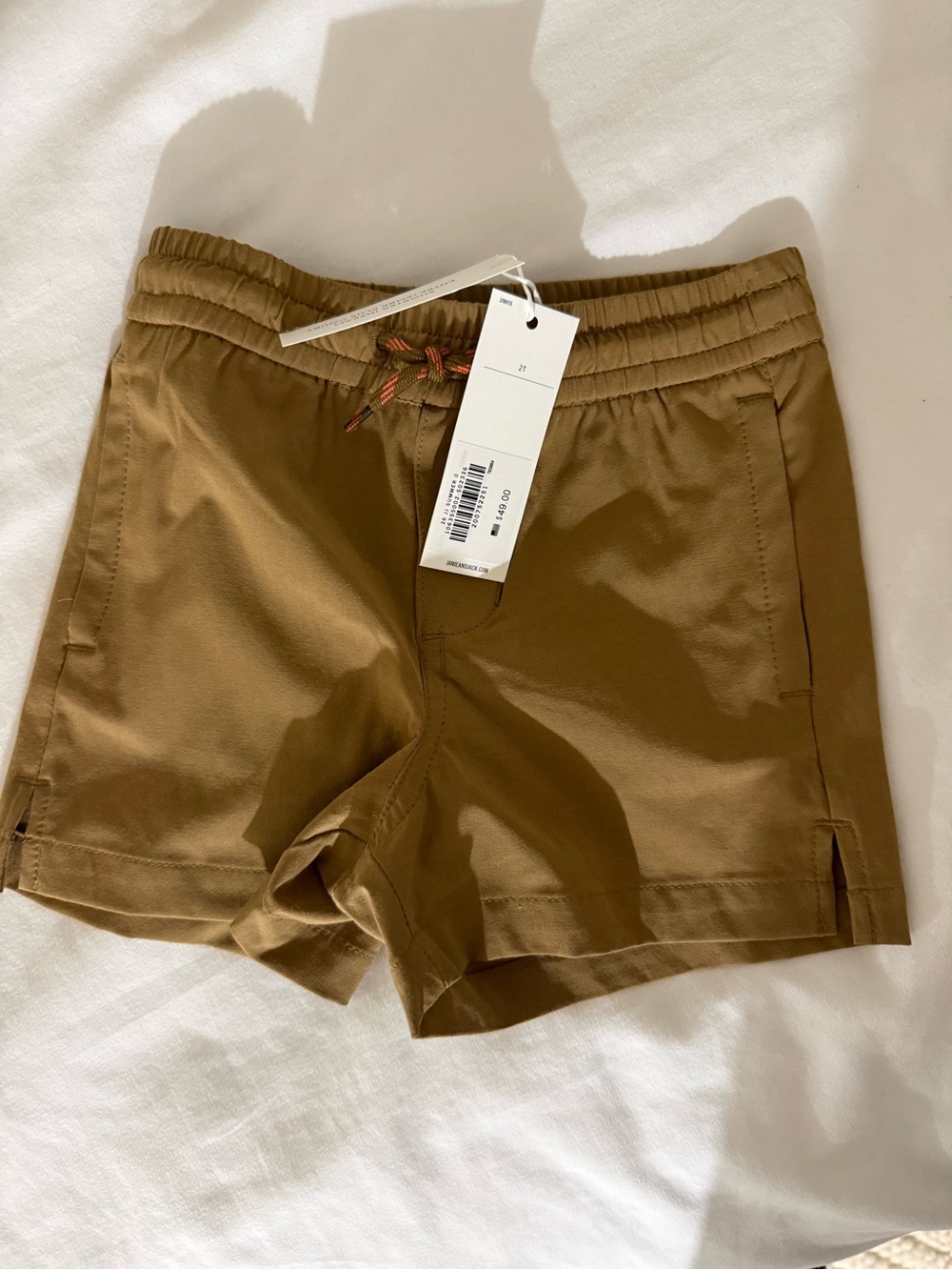 Janie and Jack Elastic Waist Casual Shorts/Swimsuit- Brown